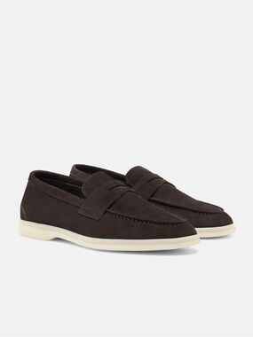 Scarosso Luciana Brown Suede Loafers